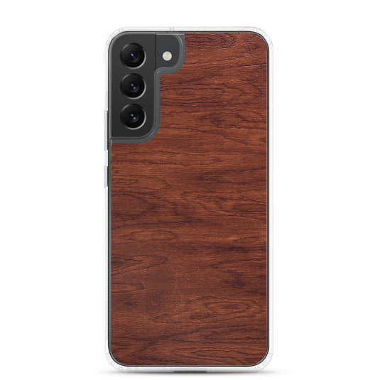 Deep Brown Wood Samsung Clear Thin Case CREATIVETECH