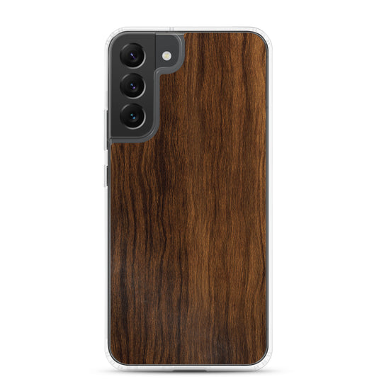 Dark Brown Wood Samsung Clear Thin Case CREATIVETECH