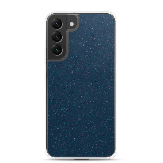 Deep Blue Speckled Samsung Clear Thin Case CREATIVETECH