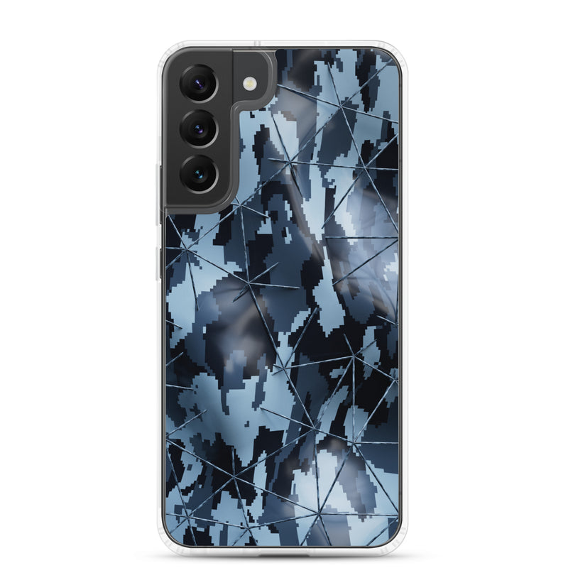 Load image into Gallery viewer, Military Camouflage Grey Tech Polygon Samsung Clear Thin Case CREATIVETECH
