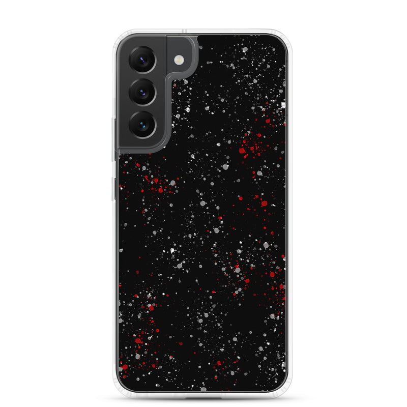 Load image into Gallery viewer, Painted Black Red White Samsung Clear Thin Case CREATIVETECH
