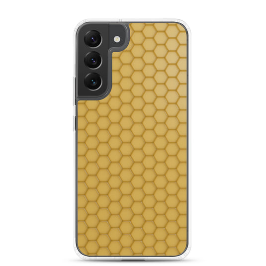 Honeycomb Wax Yellow Samsung Clear Thin Case CREATIVETECH