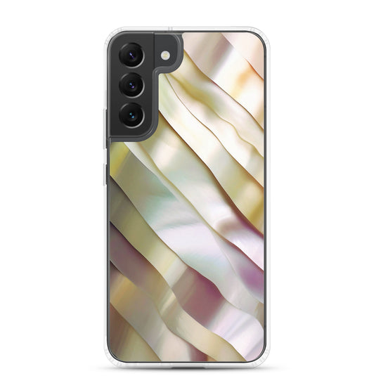 Soft Yellow Pink Pearl Samsung Clear Thin Case CREATIVETECH