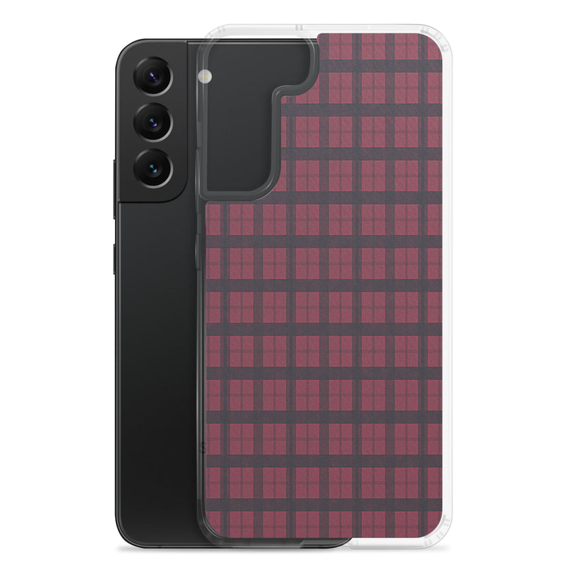 Load image into Gallery viewer, Burberry Red Textile Samsung Clear Thin Case CREATIVETECH
