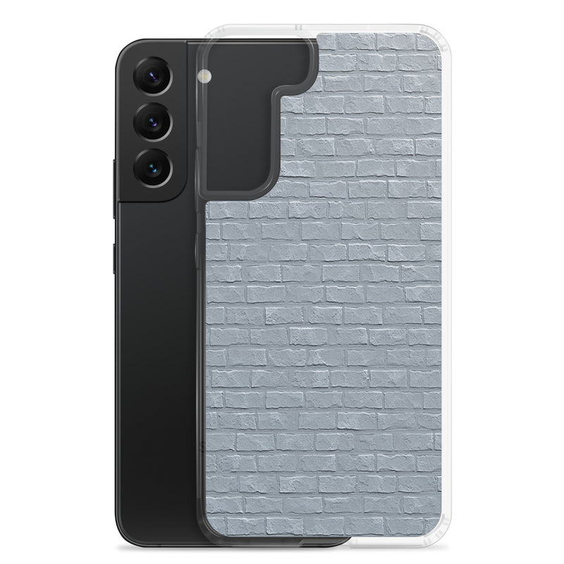 Load image into Gallery viewer, White Grey Brick Stone Samsung Clear Thin Case CREATIVETECH
