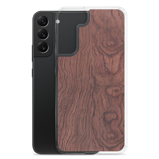 Red Brown Bubinga Wood Samsung Clear Thin Case CREATIVETECH