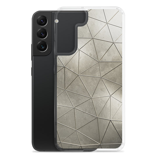 Aged Gold Polygon Samsung Clear Thin Case CREATIVETECH