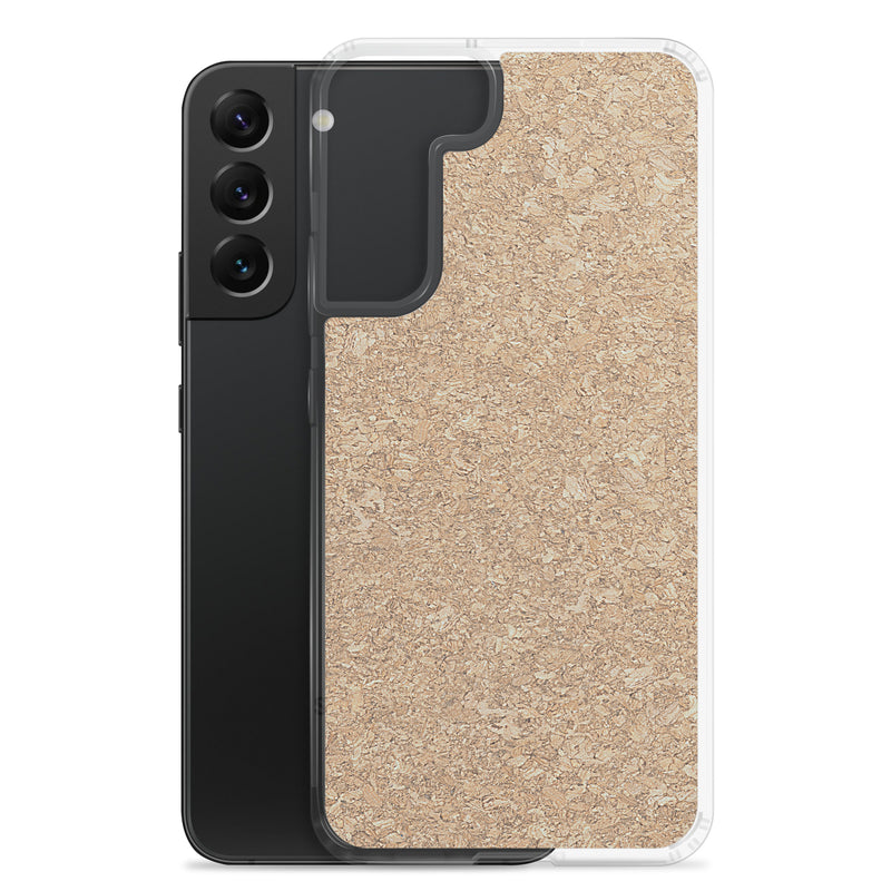 Load image into Gallery viewer, Light Brown Cork Wood Samsung Clear Thin Case CREATIVETECH
