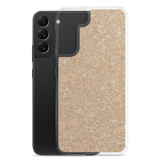 Light Brown Cork Wood Samsung Clear Thin Case CREATIVETECH