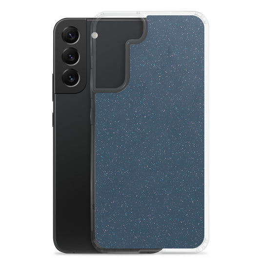 Deep Blue Speckled Samsung Clear Thin Case CREATIVETECH