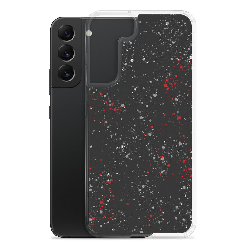 Load image into Gallery viewer, Painted Black Red White Samsung Clear Thin Case CREATIVETECH
