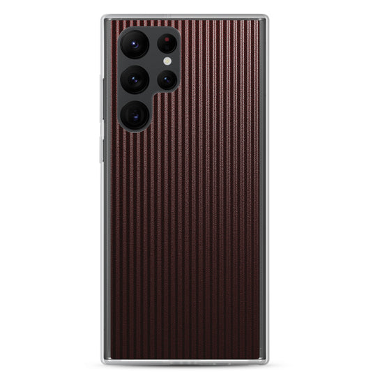 Dark Red Striped Carbon Fiber Samsung Clear Thin Case CREATIVETECH