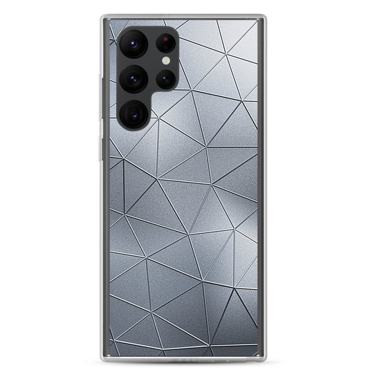 Silver Polygon Metal Samsung Clear Thin Case CREATIVETECH