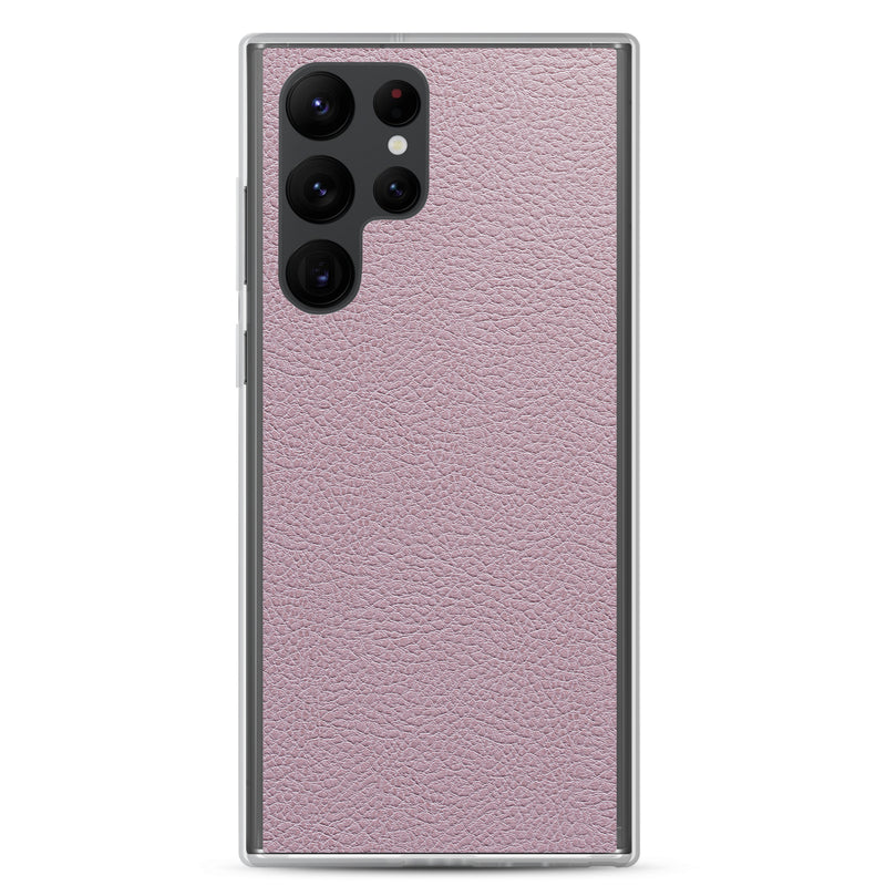 Load image into Gallery viewer, Candy Pink Leather Samsung Clear Thin Case CREATIVETECH