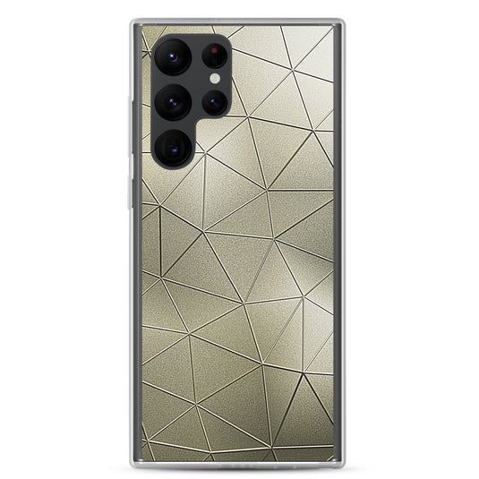 Golden Polygon Metal Samsung Clear Thin Case CREATIVETECH