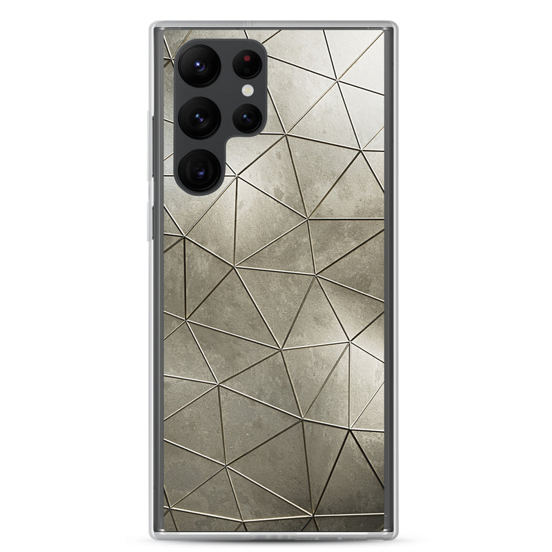 Load image into Gallery viewer, Aged Gold Polygon Samsung Clear Thin Case CREATIVETECH