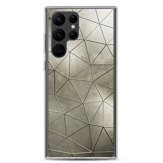 Aged Gold Polygon Samsung Clear Thin Case CREATIVETECH