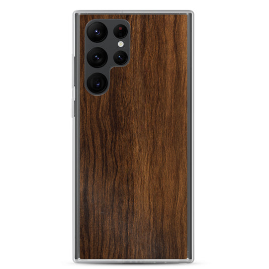 Dark Brown Wood Samsung Clear Thin Case CREATIVETECH