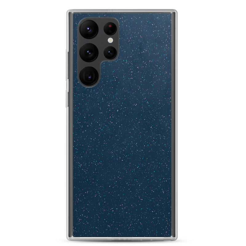 Load image into Gallery viewer, Deep Blue Speckled Samsung Clear Thin Case CREATIVETECH