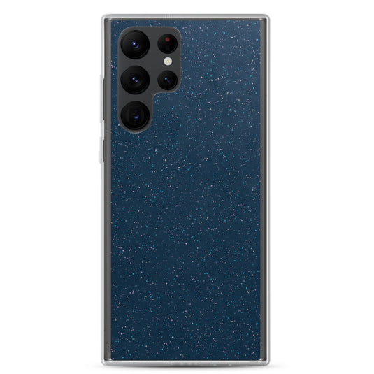 Deep Blue Speckled Samsung Clear Thin Case CREATIVETECH