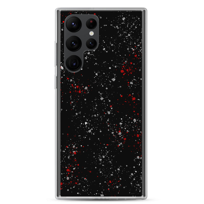 Load image into Gallery viewer, Painted Black Red White Samsung Clear Thin Case CREATIVETECH
