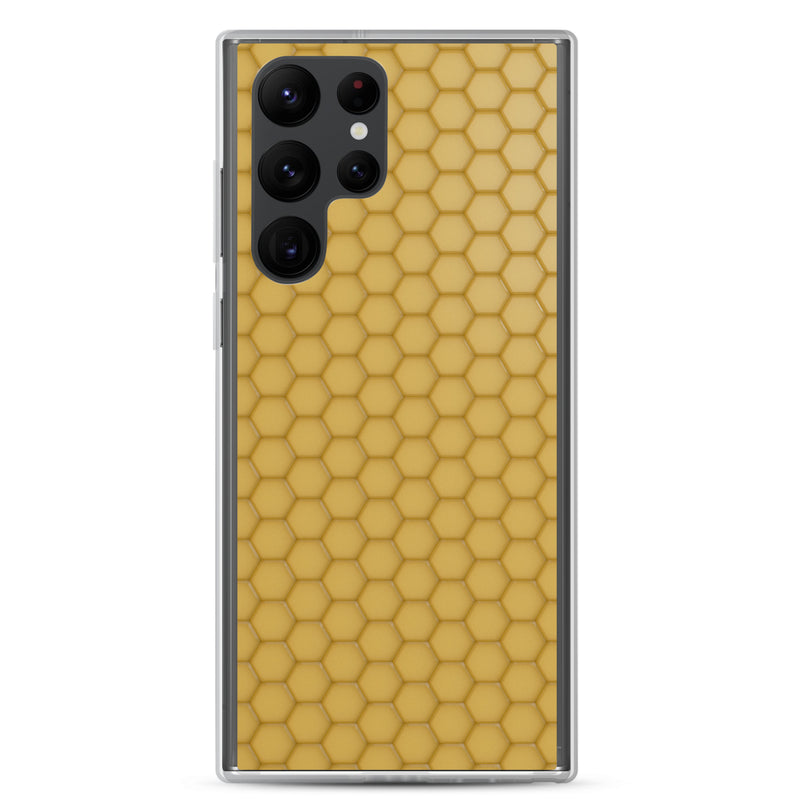 Load image into Gallery viewer, Honeycomb Wax Yellow Samsung Clear Thin Case CREATIVETECH