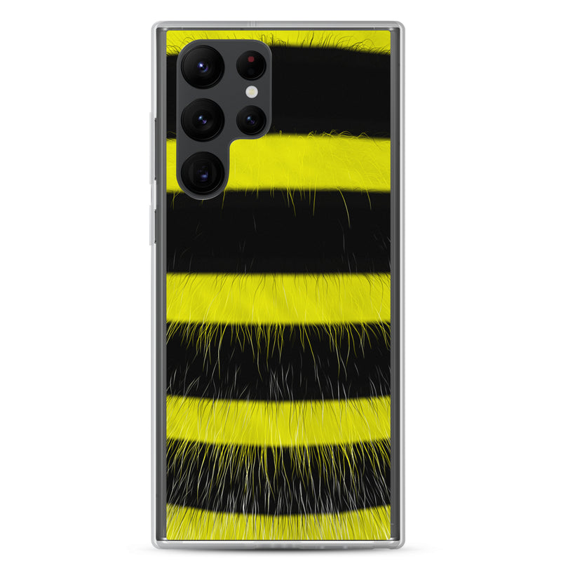 Load image into Gallery viewer, Fluffy Bee Black Yellow Samsung Clear Thin Case CREATIVETECH
