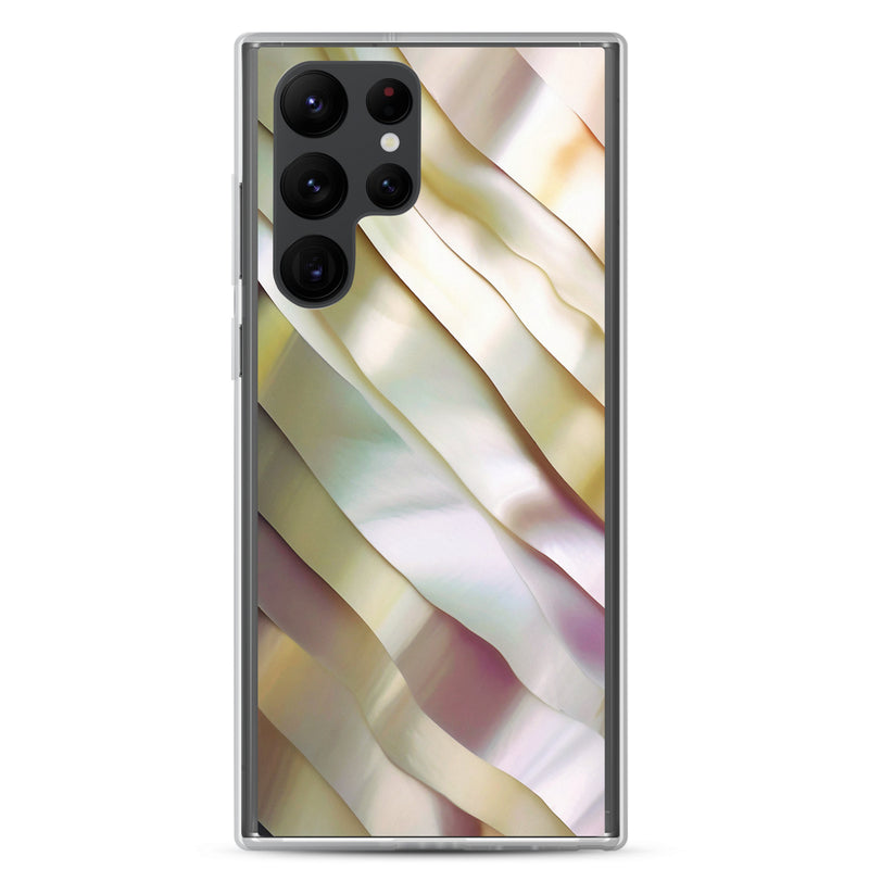 Load image into Gallery viewer, Soft Yellow Pink Pearl Samsung Clear Thin Case CREATIVETECH
