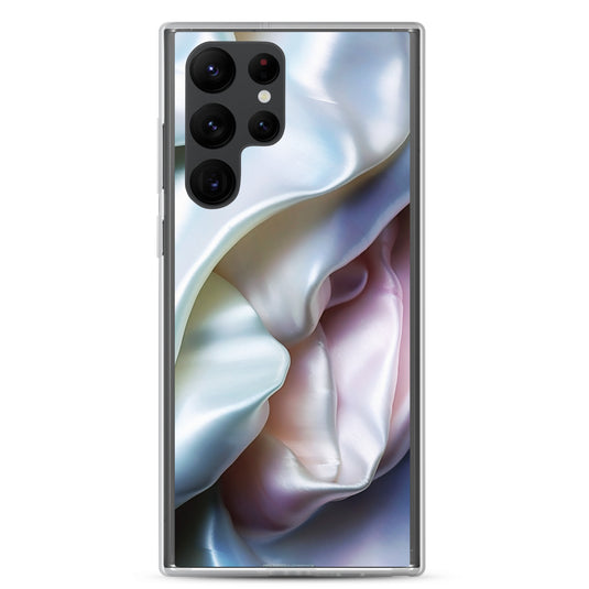 Tender Pink Blue Pearl Fluffy Bee Black Yellow Samsung Clear Thin Case CREATIVETECH