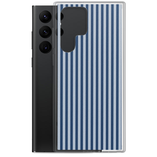 Marine Blue Striped Samsung Clear Thin Case CREATIVETECH