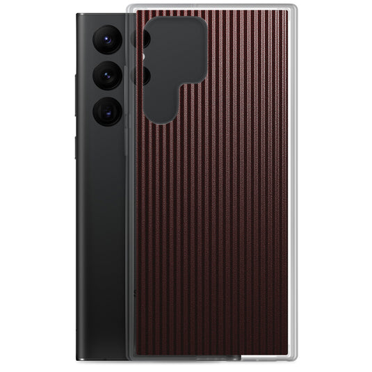 Dark Red Striped Carbon Fiber Samsung Clear Thin Case CREATIVETECH