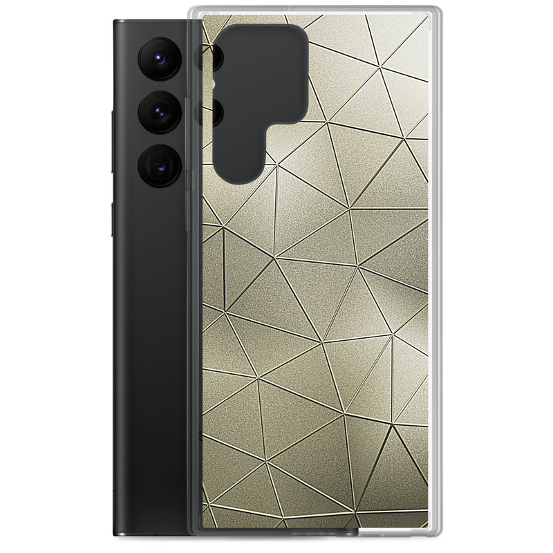 Load image into Gallery viewer, Golden Polygon Metal Samsung Clear Thin Case CREATIVETECH