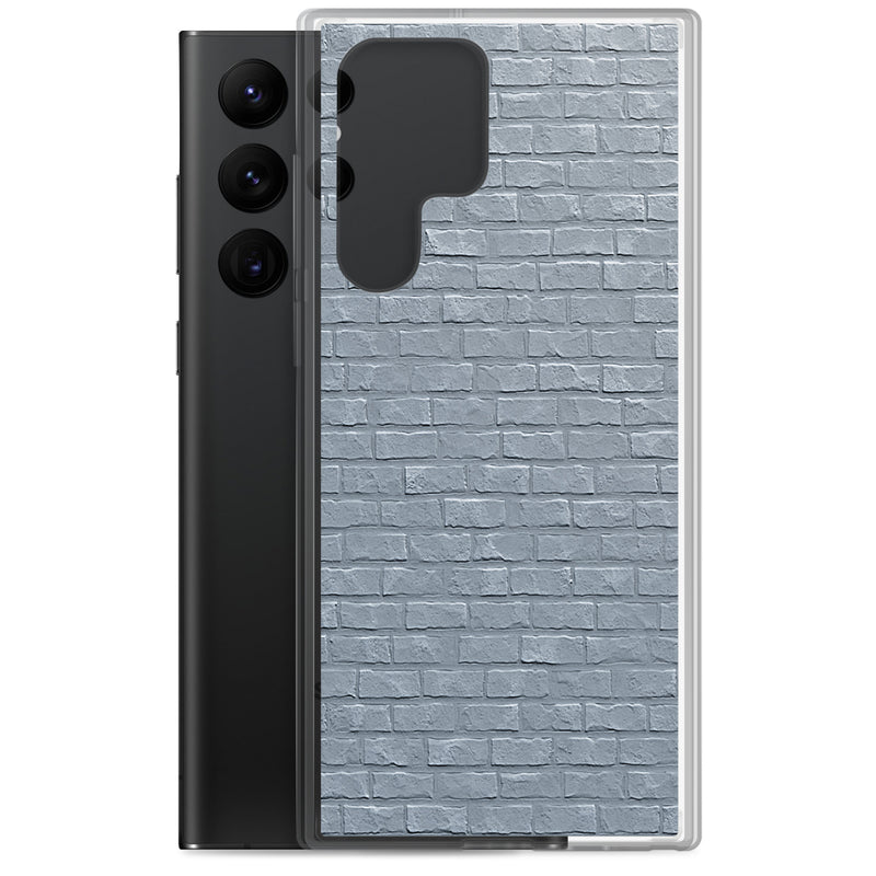 Load image into Gallery viewer, White Grey Brick Stone Samsung Clear Thin Case CREATIVETECH
