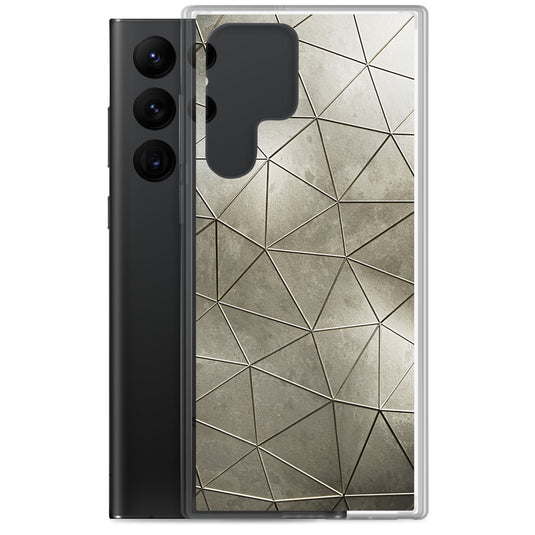 Aged Gold Polygon Samsung Clear Thin Case CREATIVETECH
