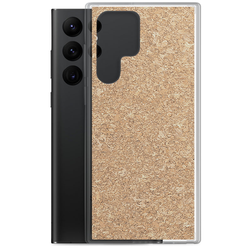 Load image into Gallery viewer, Light Brown Cork Wood Samsung Clear Thin Case CREATIVETECH
