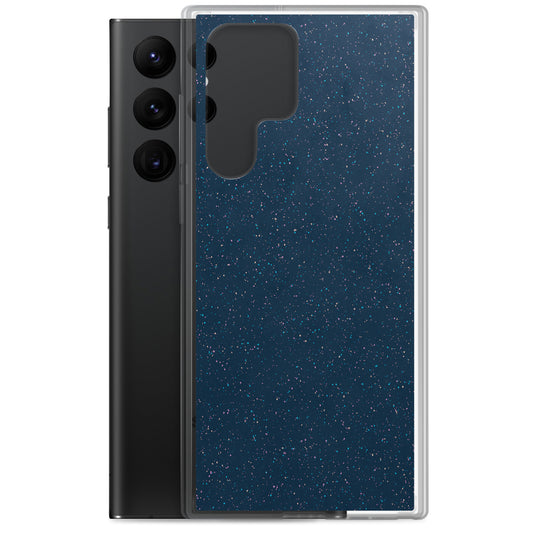 Deep Blue Speckled Samsung Clear Thin Case CREATIVETECH