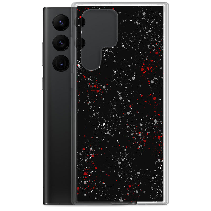 Load image into Gallery viewer, Painted Black Red White Samsung Clear Thin Case CREATIVETECH
