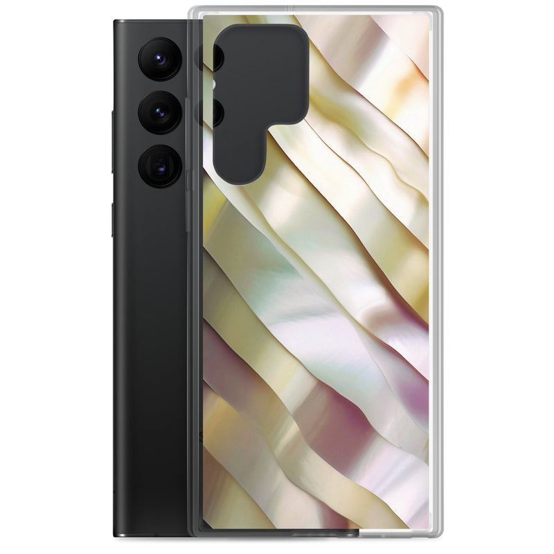 Load image into Gallery viewer, Soft Yellow Pink Pearl Samsung Clear Thin Case CREATIVETECH