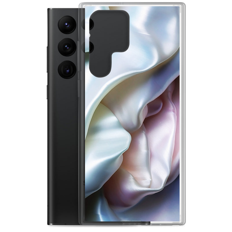 Load image into Gallery viewer, Tender Pink Blue Pearl Fluffy Bee Black Yellow Samsung Clear Thin Case CREATIVETECH