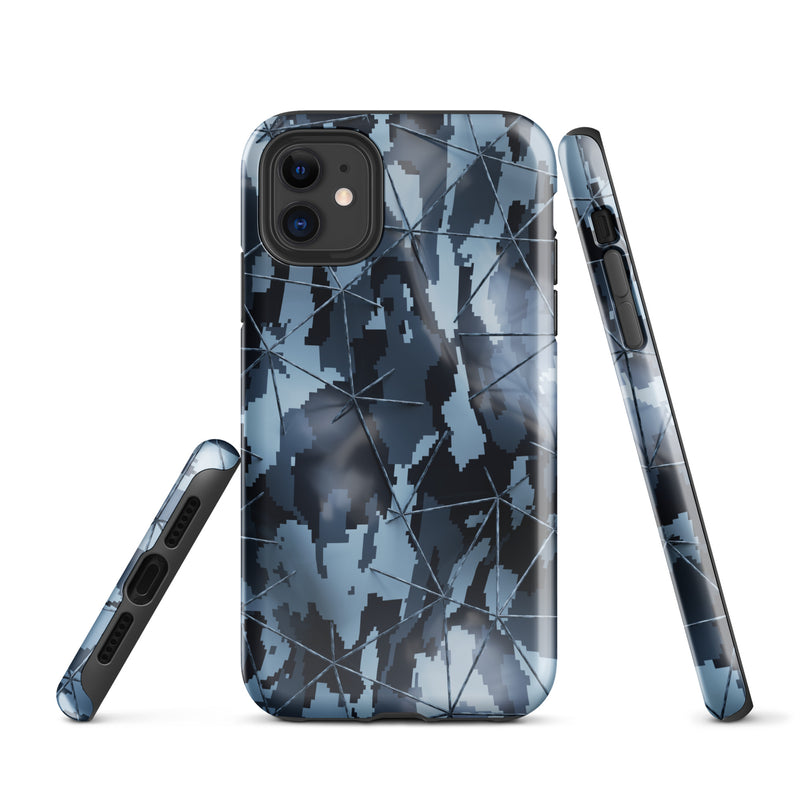 Load image into Gallery viewer, Dark Grey MIlitary Camouflage Tech Polygon iPhone Case Hardshell CREATIVETECH