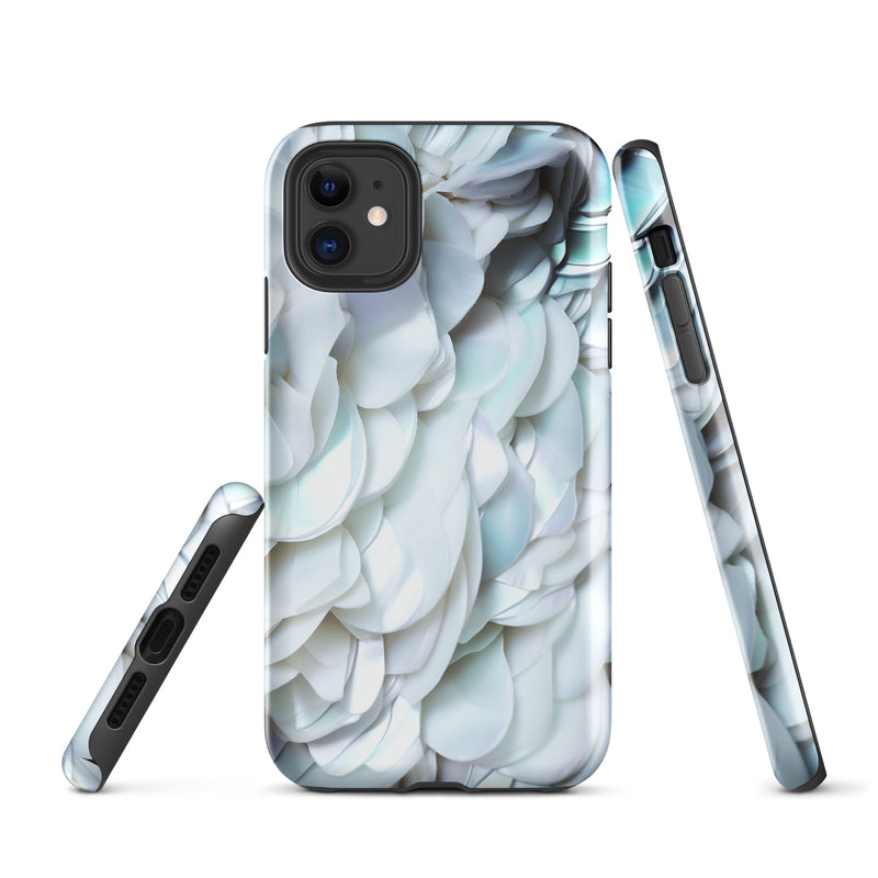 Load image into Gallery viewer, Tender White Pearl Shell iPhone Case Hardshell 3D Wrap Thermal CREATIVETECH
