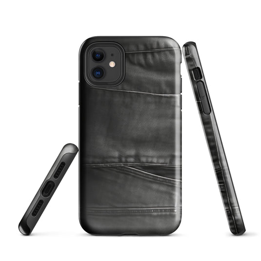 Dark Grey Denim Pocket iPhone Case Hardshell 3D Wrap Thermal CREATIVETECH