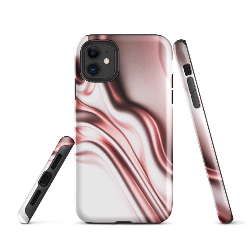 Load image into Gallery viewer, Rose Gold Silky Style iPhone Case Hardshell 3D Wrap Thermal Double Layer CREATIVETECH