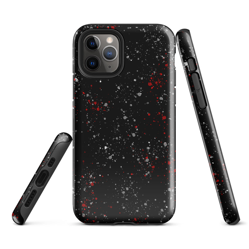 Load image into Gallery viewer, Painted Black Red White iPhone Case Hardshell 3D Wrap Thermal CREATIVETECH
