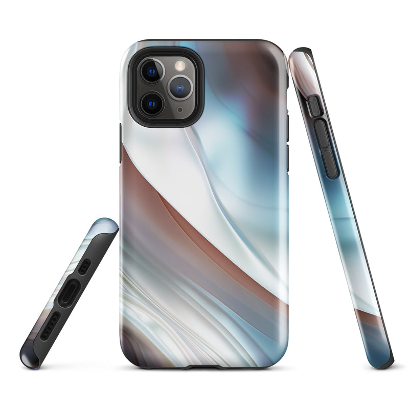 Load image into Gallery viewer, Pearl Blue iPhone Case Hardshell 3D Wrap Thermal CREATIVETECH