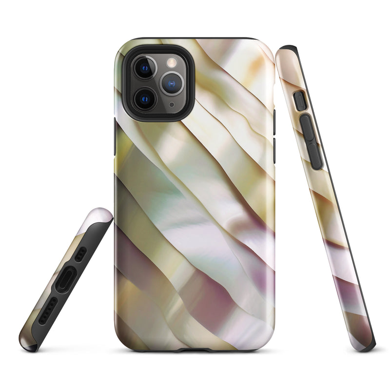 Load image into Gallery viewer, Soft Yellow Pink Pearl iPhone Case Hardshell 3D Wrap Thermal CREATIVETECH
