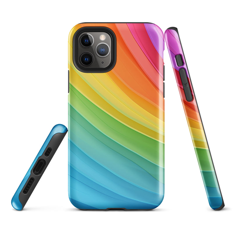 Load image into Gallery viewer, Pride Rainbow iPhone Case Hardshell 3D Wrap Thermal CREATIVETECH