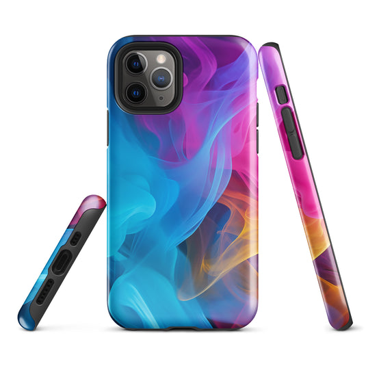 Blue Violet Smoke iPhone Case Hardshell 3D Wrap Thermal CREATIVETECH