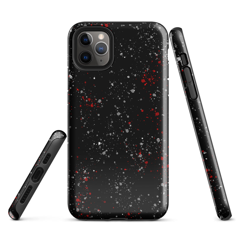Load image into Gallery viewer, Painted Black Red White iPhone Case Hardshell 3D Wrap Thermal CREATIVETECH