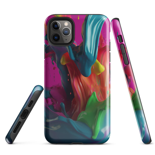 Colorful Paint iPhone Case Hardshell 3D Wrap Thermal CREATIVETECH